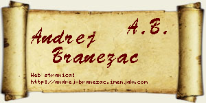 Andrej Branežac vizit kartica